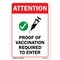 Signmission Public Safety Sign-Attention Proof of Vaccination Required to Enter, 12" H, A-1218-22665 A-1218-22665 - alternate 1